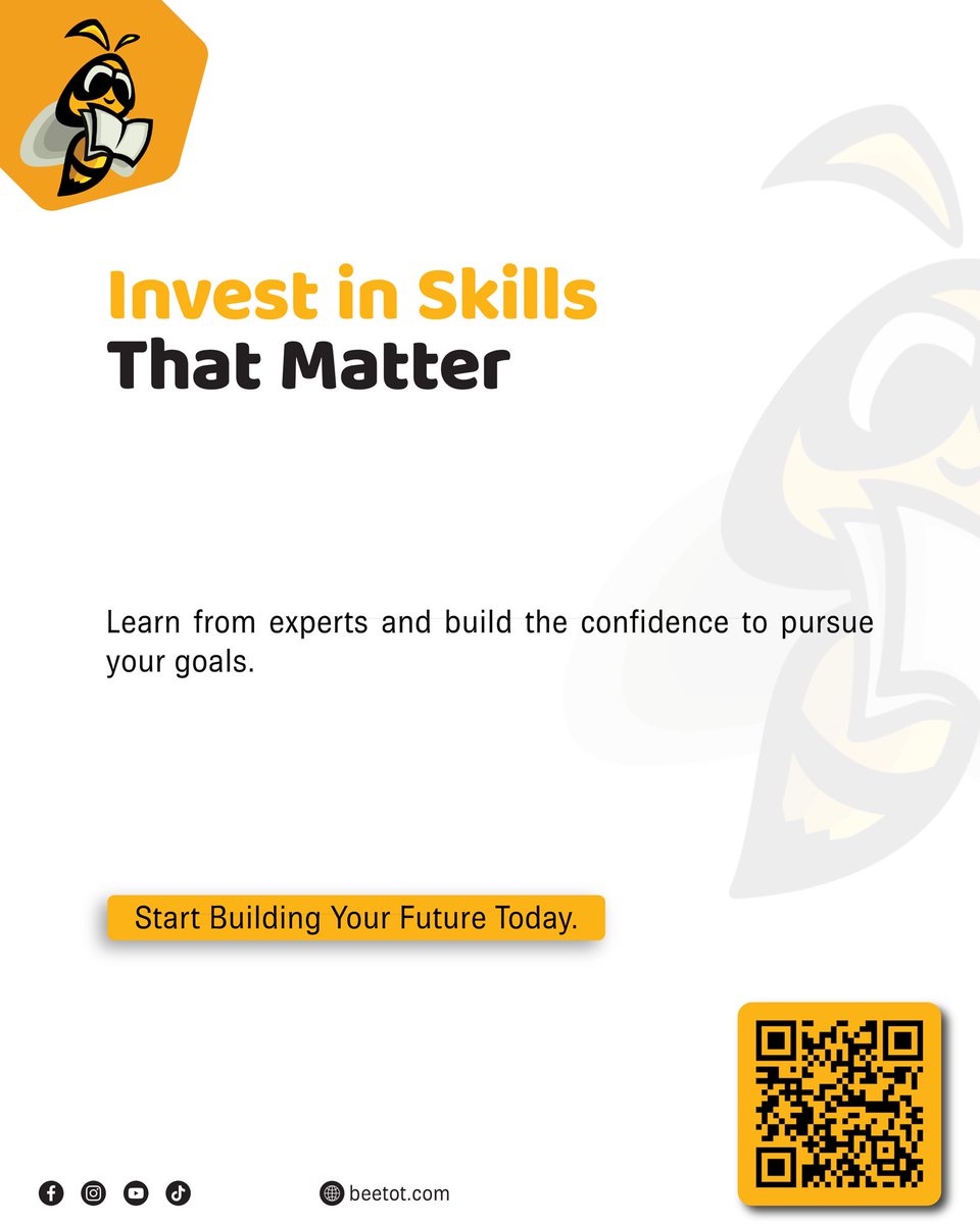 Beetottutors's tweet photo. Dream big, but don't forget to back it up with real action! 💡✨
Opportunities come to those who are prepared. At Beetot, we help you invest in skills that matter—learning directly from experts so you can build the confidence.
#Beetot #InvestInYourself #SkillUp #FutureReady https://t.co/Xe2DmLdSSQ
