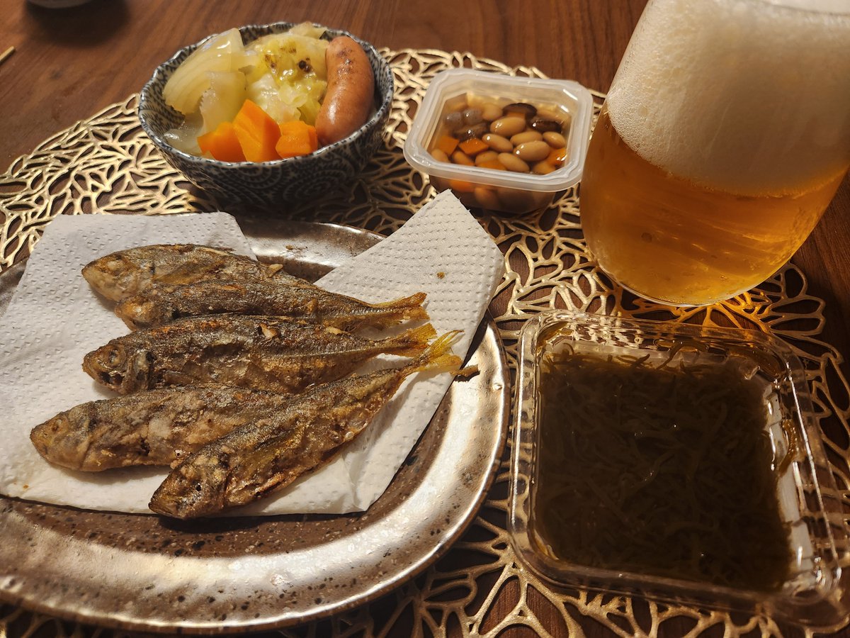 27anmph's tweet photo. 今日は豆アジの唐揚げ～ https://t.co/xYXfhXOnpN