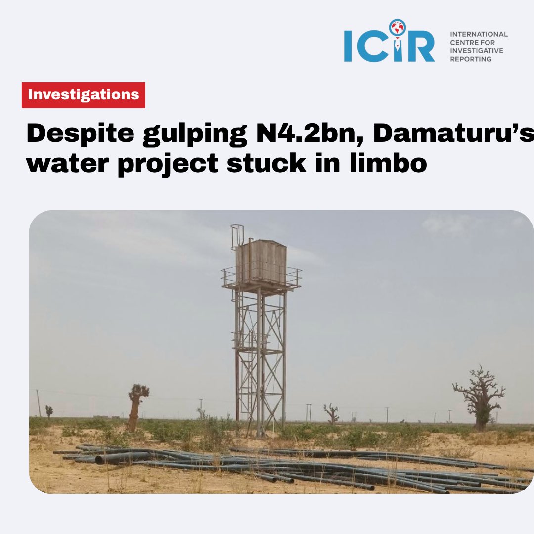 TheICIR's tweet photo. In Damaturu, YobeState , access to clean water remains a daily struggle despite billions of naira spent on a public water project. Years after more than ₦4.2 billion was disbursed for the project, many residents are still waiting for the promise of safe, reliable water to become a reality. @TheICIR investigation reveals why the project remains unfinished and what the prolonged delay means for the communities it was meant to serve. 
https://t.co/EjtNtdfwwt
