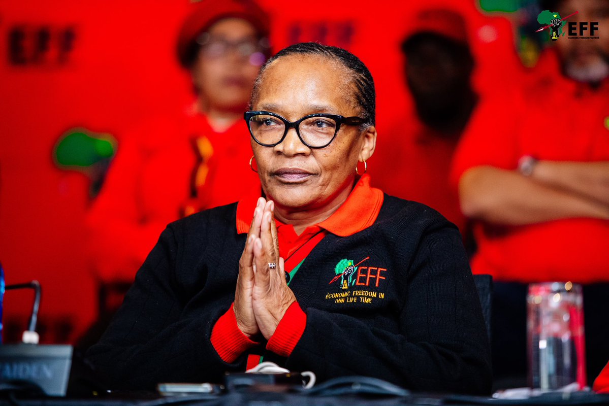 EFFSouthAfrica's tweet photo. ♦️In Pictures♦️

The EFF National Chairperson @NolutshunguN and Treasurer General @OmphileMaotwe at the #EFFPresser. 

We are now entering another decisive phase of the 2026 LGE campaign, and the EFF calls on every eligible South African who is not registered to vote, and every voter who has changed their residential address, to use the final voter registration weekend on the 1st  and 2nd  of August 2026 to register or update their details.