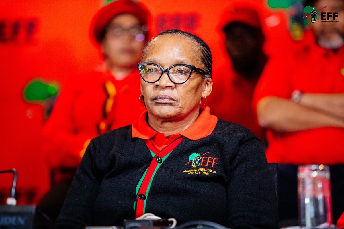 EFFSouthAfrica's tweet photo. ♦️In Pictures♦️

The EFF National Chairperson @NolutshunguN and Treasurer General @OmphileMaotwe at the #EFFPresser. 

We are now entering another decisive phase of the 2026 LGE campaign, and the EFF calls on every eligible South African who is not registered to vote, and every voter who has changed their residential address, to use the final voter registration weekend on the 1st  and 2nd  of August 2026 to register or update their details.