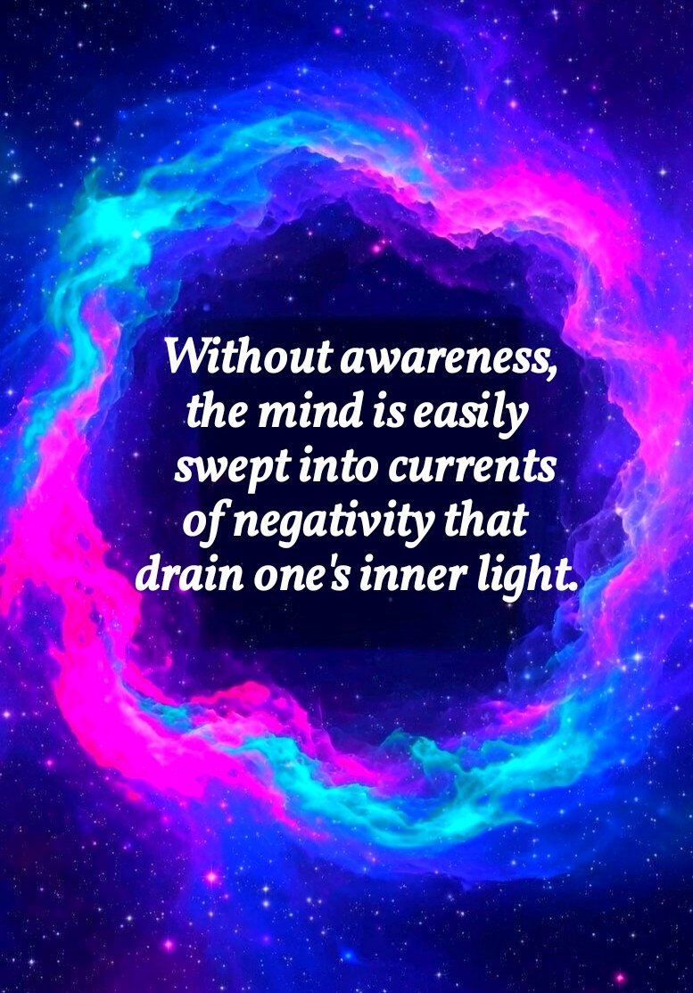 CallsToMind's tweet photo. Without awareness, the mind is easily swept into currents of negativity that drain one's inner light.
#awareness #innerlight https://t.co/iLw8ERM8Xt