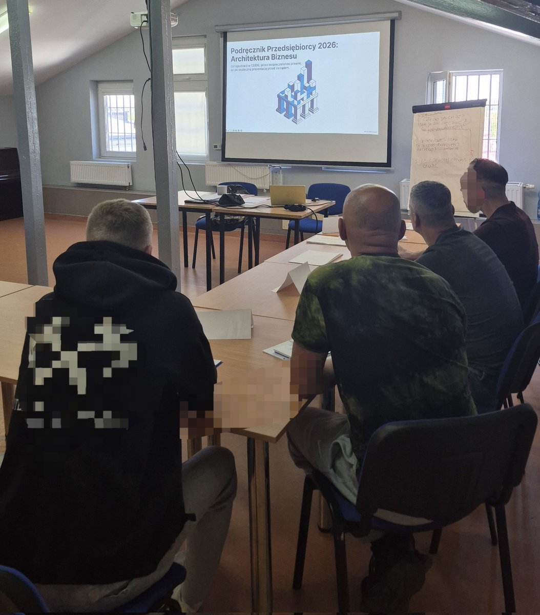 AresztS's tweet photo. W dniach 27-30.07.2026r. na terenie Areszt Śledczy w Warszawie - Służewcu odbyło się szkolenie z zakresu aktywizacji zawodowej, którego głównym celem jest przygotowanie osób odbywajacych karę pozbawienia wolności do skutecznego powrotu na rynek pracy po zakończeniu odbywania kary https://t.co/YJskcibH9n