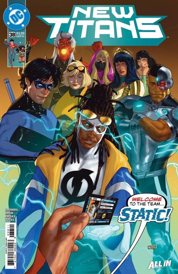 MilestoneUniver's tweet photo. New Titans #38 Written by @tatebrombal, art by Sami Basri and @bruno_abdias.

Available: August 19th, 2026

🚨Issue 38 is the perfect start point! You don’t have to read previous issues before picking this up🚨 https://t.co/JMhCcx5Ray