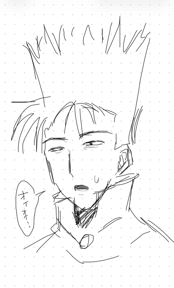 uh_jfxix's tweet photo. 久々に指描きで(-_-)髪の毛のせいで縦長い https://t.co/oqXgB3cZbh