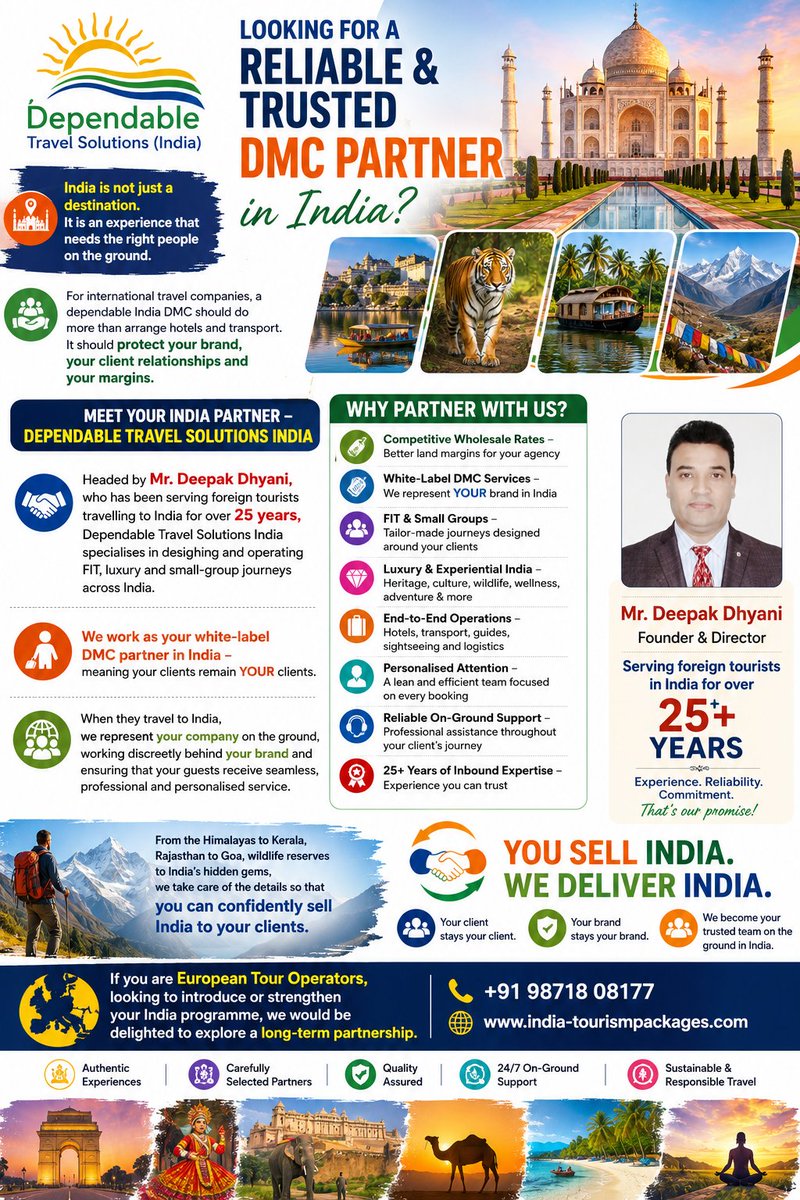 dependabletours's tweet photo. https://t.co/lrHR73bFs7

#BestDMCIndia #ReliableIndiaTravelAgency
#TrustedDMCIndia #BestTourOperaterIndia #WomenTripIndia https://t.co/giT6va8GKA