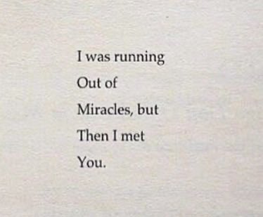 DrewMaddux's tweet photo. “I was running out of miracles, but then I met You.”

We picture miracles as dramatic and out-of-nowhere. But most of the time, a miracle is just a person-someone who shows up and loves right when you need it most. 

A coach who believed in you. 
A friend who checked in. 
A leader who noticed.

Today, there are people all around you that are running out of miracles. They’ve lost hope. They’ve lost belief. They’ve lost faith. 

You are the one they’re waiting to meet-not through some grand gesture, but through the faithful way you choose to love and serve them.

Be someone’s miracle today.