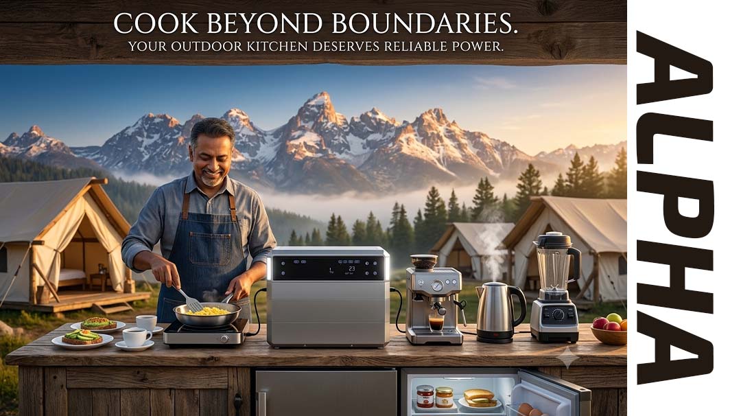 refireindia's tweet photo. Cook beyond boundaries. Power your entire outdoor kitchen anywhere with ALPHA.
#alpha2000x #campingcooking #offgridliving #portablepowerstation #refire https://t.co/OmXU2qjkK7