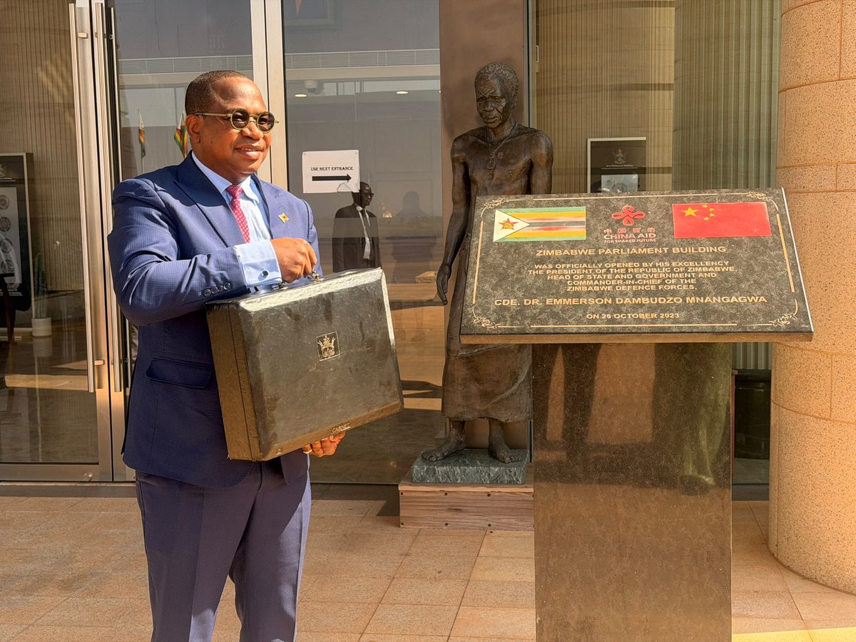 ZimTreasury's tweet photo. The Minister of Finance, Economic Development and Investment Promotion, Hon. Prof. Mthuli Ncube, and the Permanent Secretary, Mr. George Guvamatanga and senior treasury officials have arrived at the New Parliament Building for the Presentation of the 2026 Mid-Term Budget Review and Budget Statement.

The Mid-Term Budget Review provides an update on economic performance during the first half of the year and outlines policy measures to sustain macroeconomic stability, support growth, and enhance service delivery.
 
Follow the link below for proceedings: 

https://t.co/3lO3VaZ66v

#MidTermBudget2026 #BudgetReview #Zimbabwe