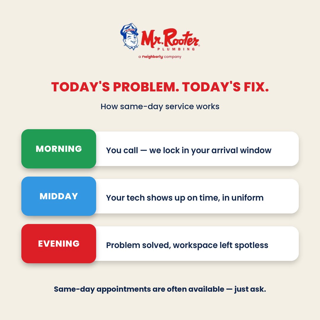 RooterOf35391's tweet photo. This message will self-destruct… but your clog won't. 📷
That takes a pro. One call in the morning, one visit by midday, zero evidence by evening. Call Mr. Rooter — same-day missions accepted!
#MrRooter #SameDayFix #MissionUnclogged https://t.co/ldbj6IIg9G