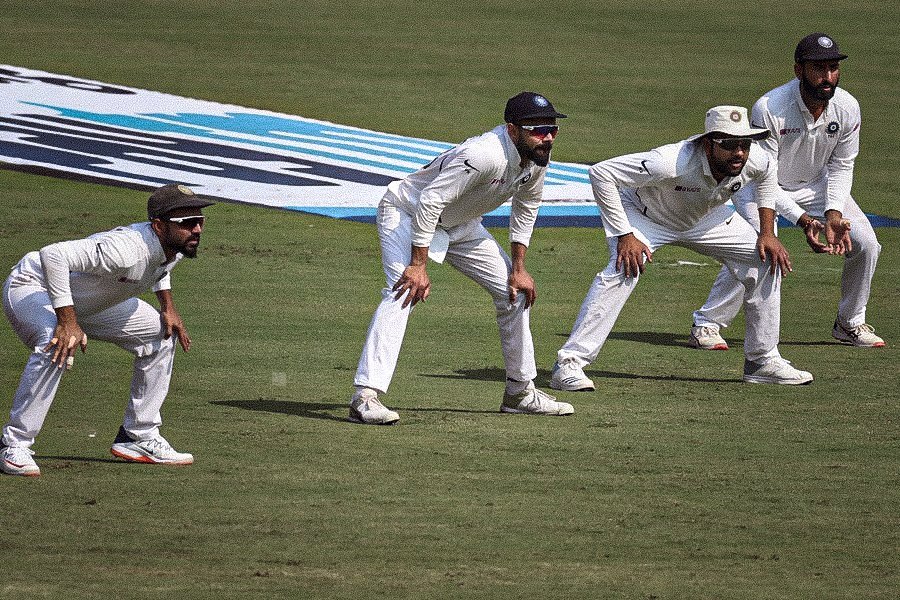 TheKrishCrispam's tweet photo. Is this the best slip cordon India has ever produced?? 

#indiancricket #bcci #rahane #test https://t.co/ckPtFqgWuR