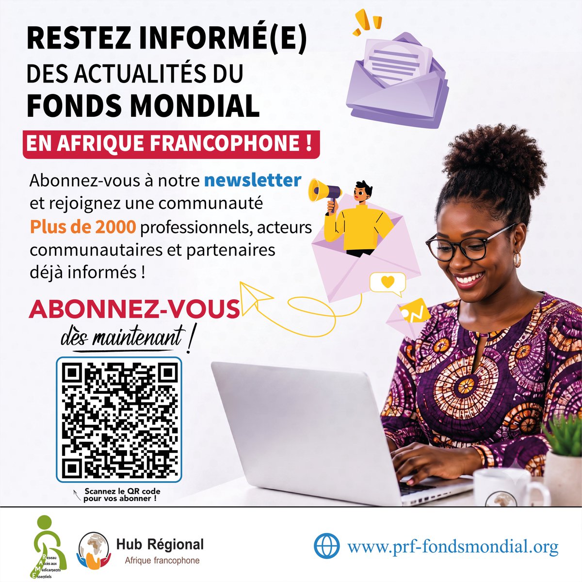 Ong_Rame's tweet photo. 📢 Ne manquez plus les actualités du Fonds mondial en Afrique francophone !

🎯 Rejoignez une communauté de plus de 2 000 abonnés déjà informés.
📩 Abonnez-vous gratuitement dès aujourd'hui !
🔗 Lien d'inscription : https://t.co/J1sblGZpKs
#GlobalFund #GC8 #CommunitiesLead https://t.co/pfpcRayPBY