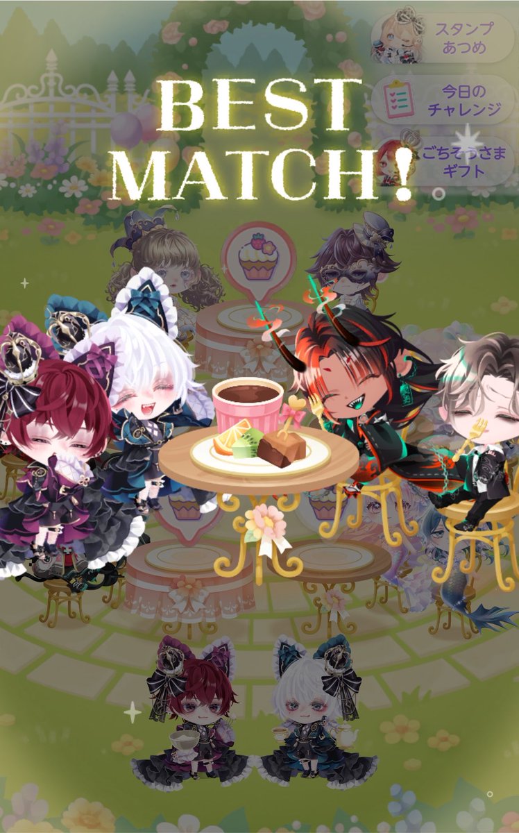 omame_81's tweet photo. この子達にガトーショコラかチョコフォンデュあげたら高確率でマッチかベストマッチやねんけどみんなの端末もそうなのかな？🤔 https://t.co/w6pzlgljHK