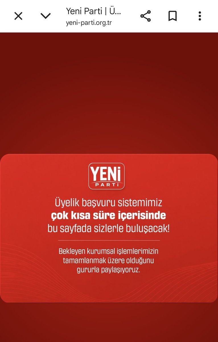 Demolimn1's tweet photo. Arkadaşlar site açık. Üye olabilirsiniz. @yenipartiyiz #YeniPARTİ #değişim https://t.co/XY58OfacdG