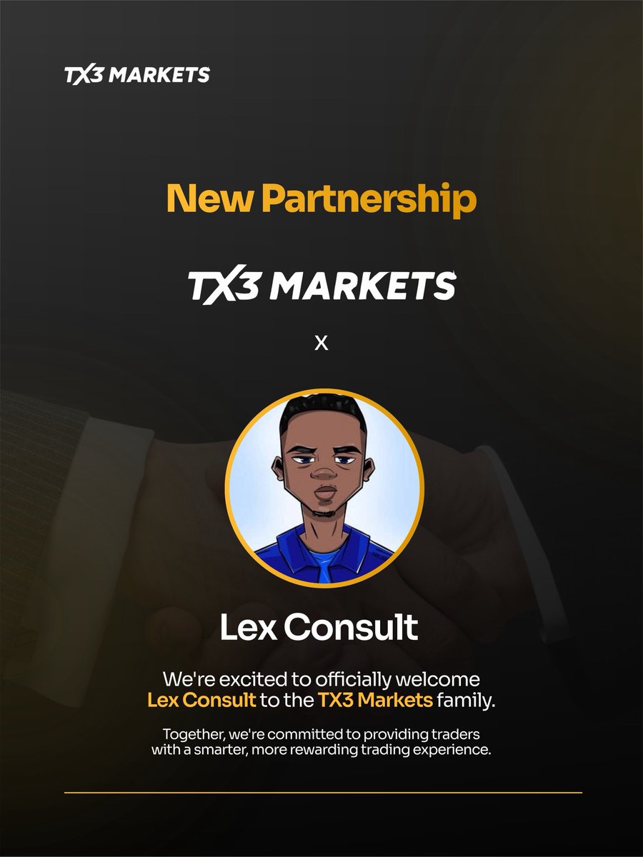 TX3Markets's tweet photo. Stronger together 🫶Welcome @lex_consults as an official partner of @TX3Markets https://t.co/jGSZ4ACsTz