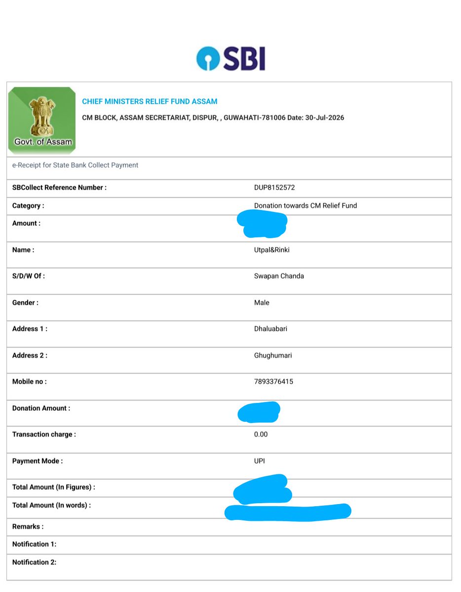 utpal_momo's tweet photo. A small donation to the people of Assam @CMOfficeAssam @himantabiswa #AssamFloods #FloodsAsaam https://t.co/NChhxq83Mi