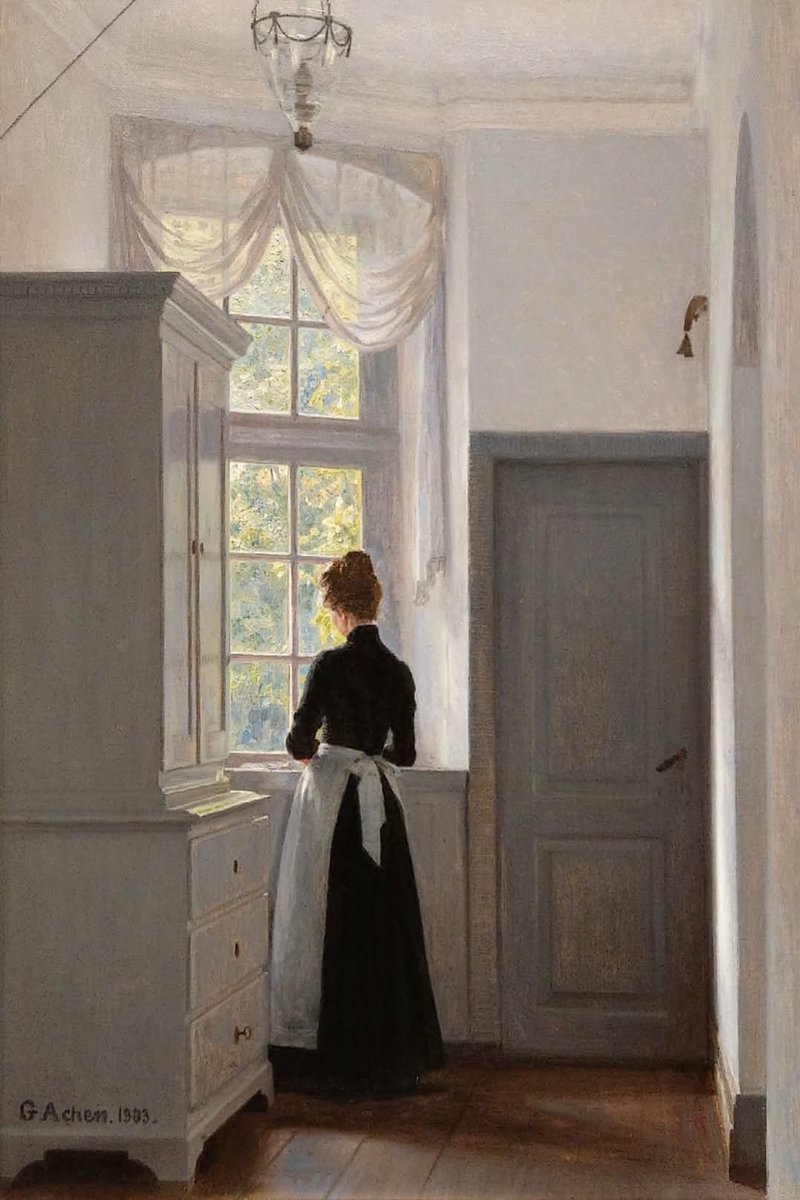 gokc22299's tweet photo. .

Georg Achen 
(Danish, 1860–1912),
The Dream Window in the Old Liselund Castle, 1903.

. https://t.co/Zh9PkZvOMg