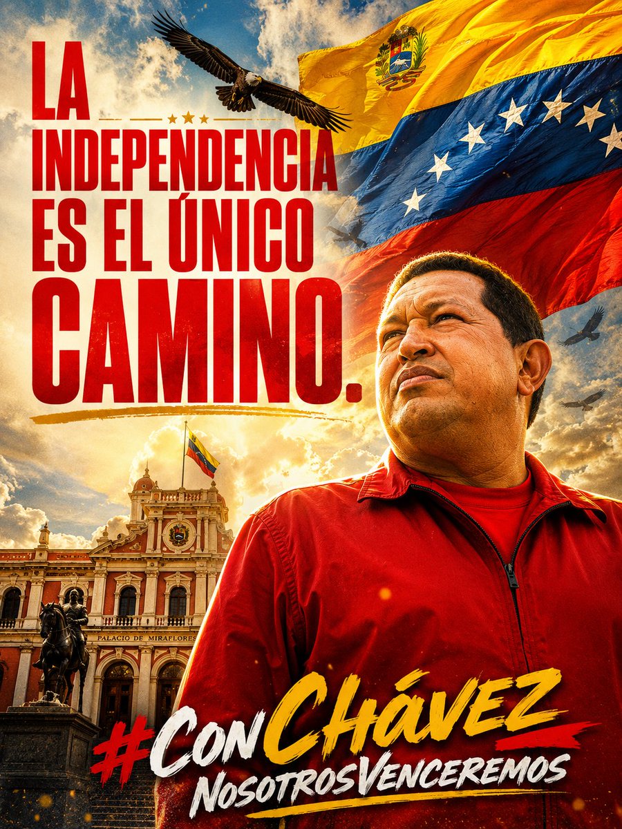 HugoChavezCmdo's tweet photo. Como expresó Diosdado Cabello durante la emisión #577 de Con el Mazo Dando, "podrán pasar 200 años y el pueblo seguirá recordando al Comandante Hugo Chávez".

Y así será. Porque Chávez dignificó a los humildes, dio voz a los excluidos y defendió la soberanía de Venezuela con la firmeza de un líder que hizo historia.

Su legado no solo permanece en los libros o en los discursos; vive en el amor de un pueblo agradecido que jamás olvidará a quien sembró esperanza, conciencia y dignidad. Chávez es presente, es inspiración y seguirá siendo el faro de las generaciones que luchan por una Patria libre y soberana.

#ConChávezNosotrosVenceremos