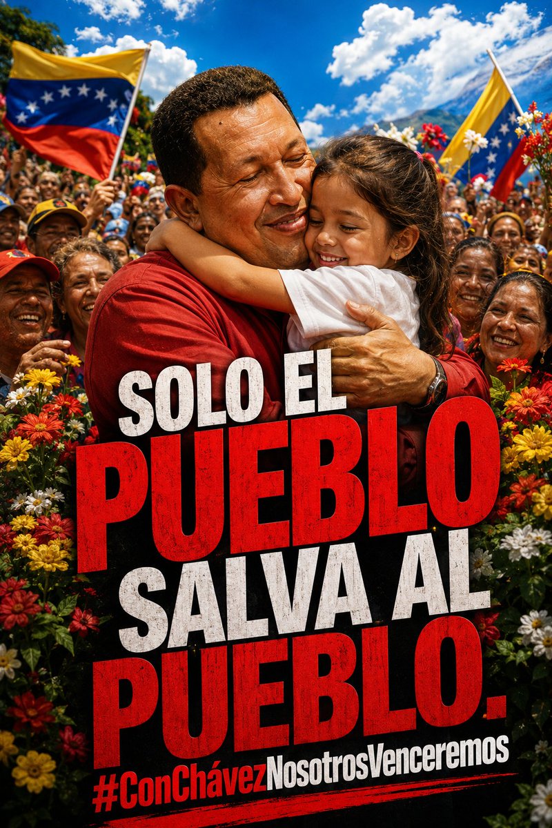 HugoChavezCmdo's tweet photo. Como expresó Diosdado Cabello durante la emisión #577 de Con el Mazo Dando, "podrán pasar 200 años y el pueblo seguirá recordando al Comandante Hugo Chávez".

Y así será. Porque Chávez dignificó a los humildes, dio voz a los excluidos y defendió la soberanía de Venezuela con la firmeza de un líder que hizo historia.

Su legado no solo permanece en los libros o en los discursos; vive en el amor de un pueblo agradecido que jamás olvidará a quien sembró esperanza, conciencia y dignidad. Chávez es presente, es inspiración y seguirá siendo el faro de las generaciones que luchan por una Patria libre y soberana.

#ConChávezNosotrosVenceremos