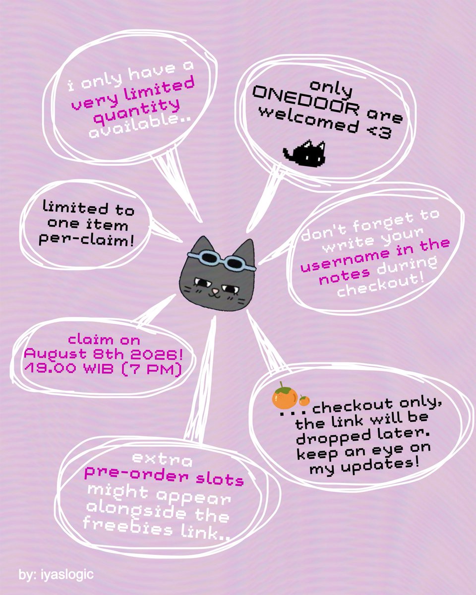iyaslogic's tweet photo. [help to repost please? <3]

R꩜CKITTY  BIRTHD★Y  PURRTY.ᐟ
han taesan’s birthday freebies by @iyaslogic

t&amp;c❔

꩜ repost &amp; like this tweet
꩜ very limited qty
꩜ will be set on 10.800 (no rf)
꩜ claim by 🍊 2026.08.08 : 19.00 WIB‼️
꩜ kindly check the full t&amp;c on poster <3 https://t.co/9w5RUY2r2i