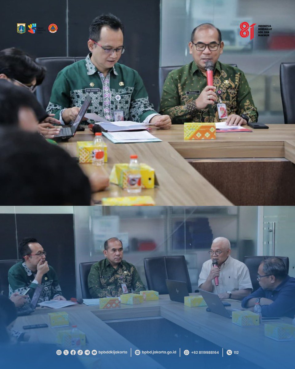 BPBDJakarta's tweet photo. Kamis (30/07) BPBD Provinsi DKI Jakarta melaksanakan Rapat Pembahasan Penyusunan Kajian Risiko Bencana (KRB) Provinsi DKI Jakarta di Kantor BPBD Provinsi DKI Jakarta. https://t.co/puc22b3010