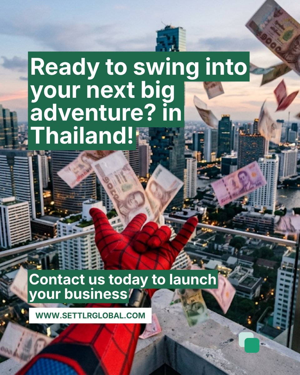 settlrglobal's tweet photo. Even superheroes need a fresh start. ๐ธ๏ธ
Settlr makes business setup in Thailand simple, so you can launch your next big venture with confidence.
#Settlr #BusinessSetupThailand #ThailandBusiness #Startup #Entrepreneur #CompanyFormation #BusinessGrowth https://t.co/upexGxMS8v