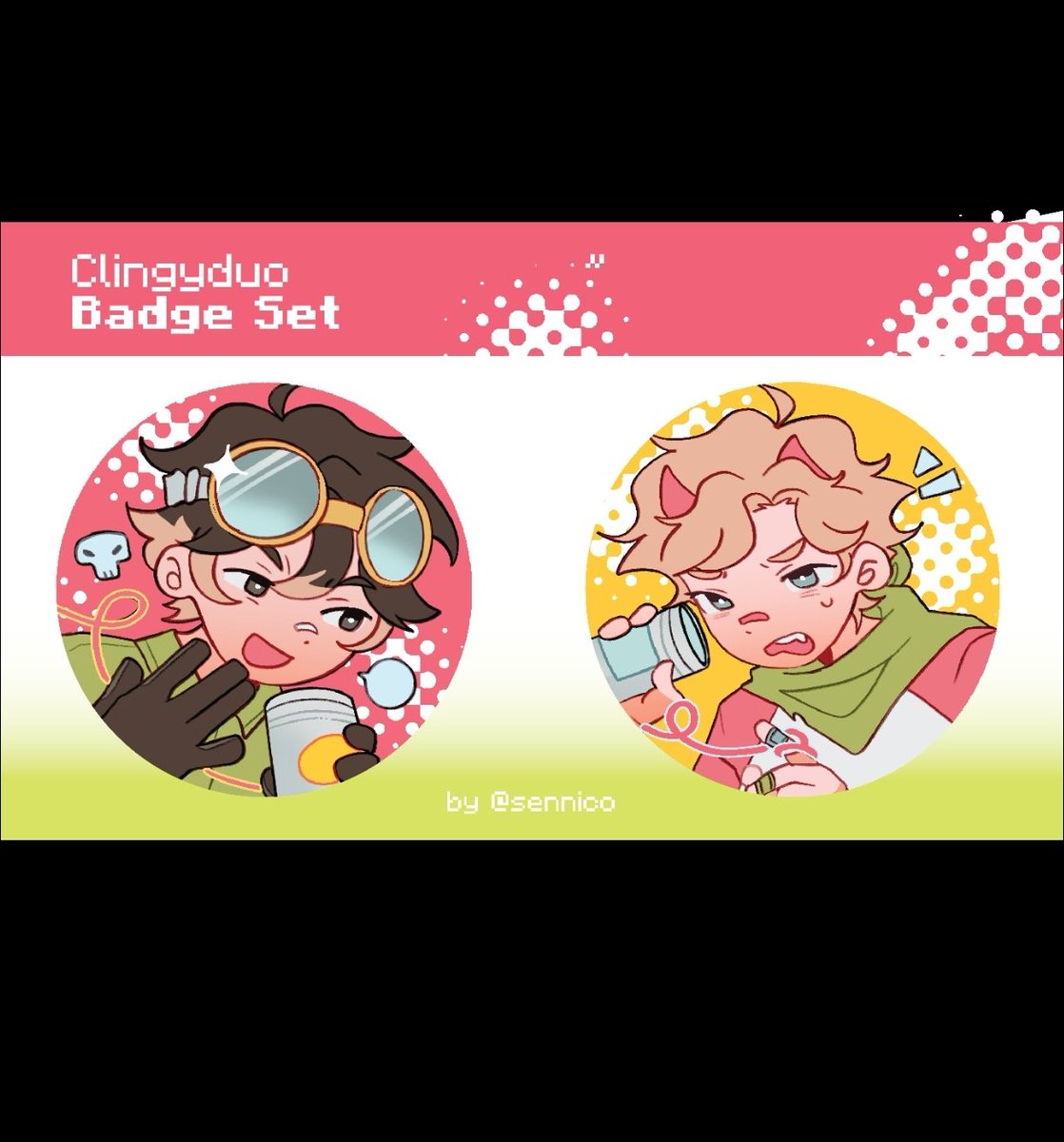 senncoo's tweet photo. having so much fun designing badges... Go my clingyduo... https://t.co/gFFOCakAOj