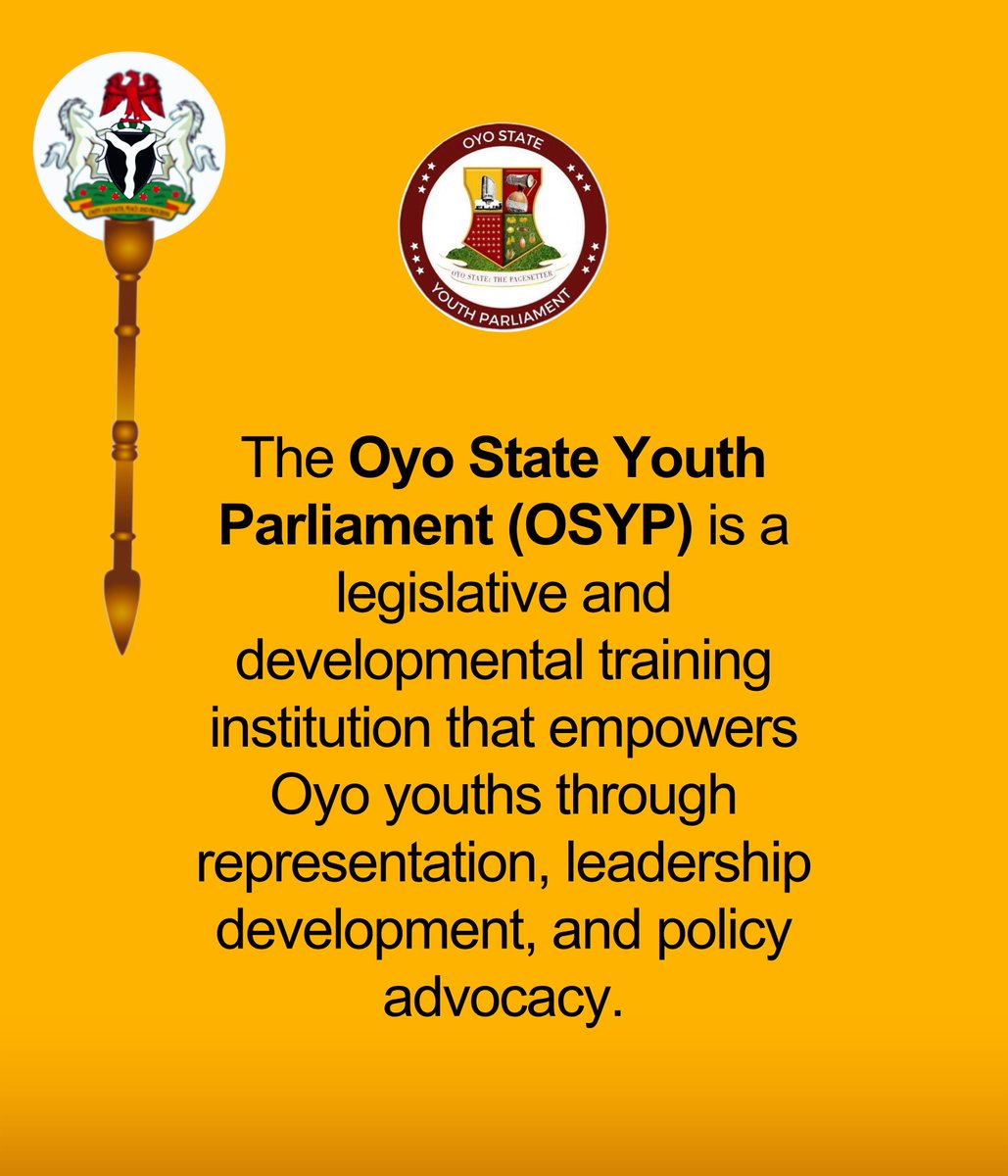 OyoParliament's tweet photo. Everything you need to know about the Oyo State Youth Parliament.

Read through, stay informed, and join us as we build a stronger future for the youth of Oyo State.

#oyostateyouthparliament #youthingovernance #youthleadership https://t.co/UqD9lqQ3Fa