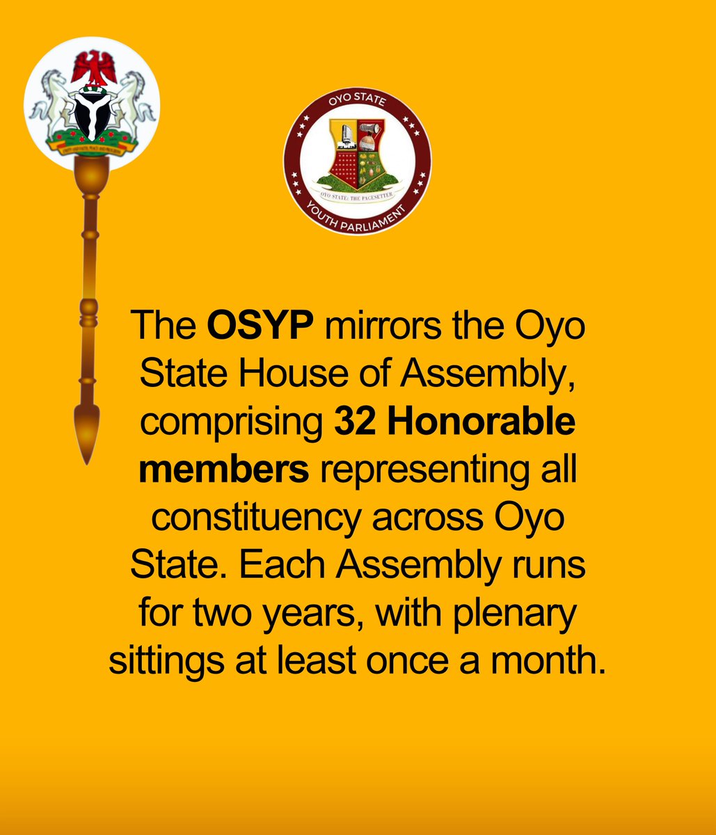 OyoParliament's tweet photo. Everything you need to know about the Oyo State Youth Parliament.

Read through, stay informed, and join us as we build a stronger future for the youth of Oyo State.

#oyostateyouthparliament #youthingovernance #youthleadership https://t.co/UqD9lqQ3Fa