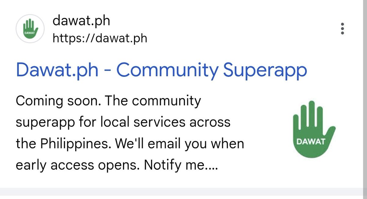 dawatdotph's tweet photo. Dawat is #1 on Google Search Engine 😎 https://t.co/XhsvAxiKq5