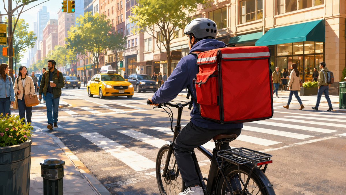 Guglielminetti's tweet photo. Depuis que New York oblige les applications de livraison à afficher clairement le pourboire avant le paiement, les livreurs auraient reçu 104 M$ US de plus. https://t.co/uffWxwOGw9 https://t.co/7A2wNxZ89a
