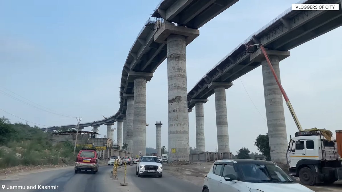 IndiaInfra02's tweet photo. Delhi–Amritsar–Katra Expressway: Total length 670km
Work progress in Jammu section part 2.
It will shorten travel time from 14 hours to almost 7 hours.  (📹Vloggers of City) https://t.co/ZSeWC5MWmi