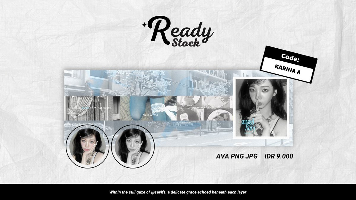sevlfs's tweet photo. #bealanja
aloooo! help tolong repost/rt yaaa, thank you🤍 

aku kembali membawa layout ready stock NINGNING &amp; KARINA AESPA yang siap dibawa pulang melalui dm/tele aku sekarang jugaa! price on pict and payment by QRIS yaa~ https://t.co/T2BetgB5KZ