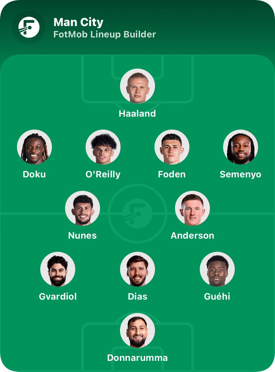 FPLVVD's tweet photo. من متابعتي لماريسكا اعتقد هذه التشكيلة الي بيلعب فيها :
- يستخدم ثلاثي في البناء وارى الثلاثي هذا هو الافضل بالبناء 👍🏻
- يستخدم احد الاظهرة في الوسط، و بحكم ان نونيس لاعب وسط اساساً ممكن هو او غفارديول يلعبوا في هذه الخانة ( رودري مصاب ) 
- يفضل اجنحة حقيقية دايمًا ف اعتقد دوكو /سيمينيو امورهم طيبة ✅
- اكثر خانتين متوقع فيها مداورة هي ال 10 الاثنين الي تحت هالاند، عادةً يفضل واحد ممتاز بالكرة + واحد يهاجم البوكس
وهنا اما فودين/شرقي + اوريلي/ريندرز ؟ 

* عمومًا بتضح معنا الامور في البري سيزون اكثر 👍🏻