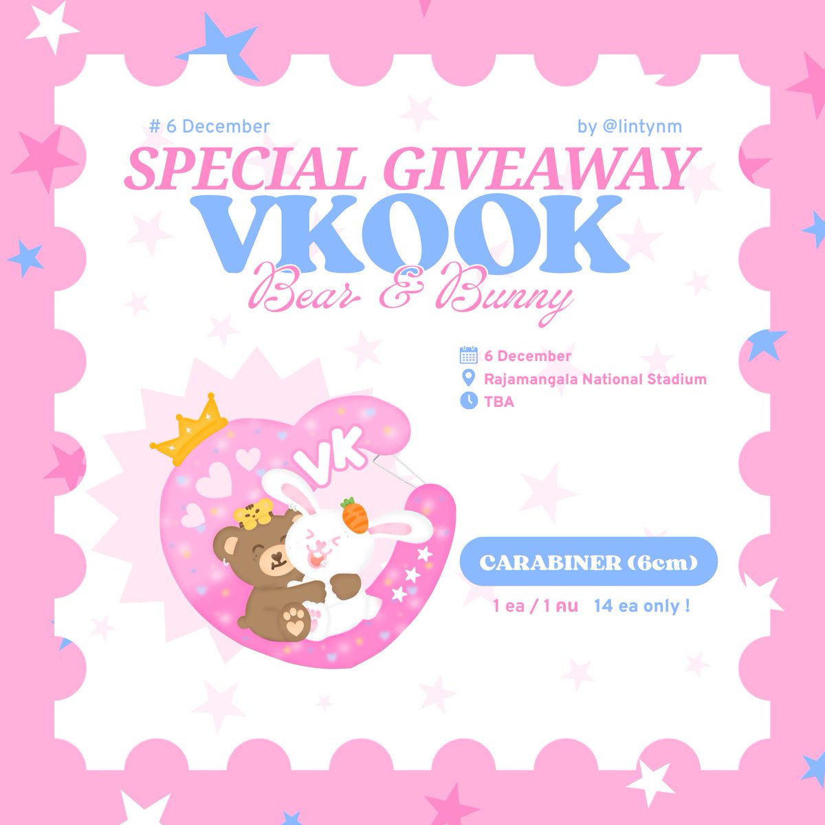 lintynm's tweet photo. ⡞⠳⣄⣀⣠⠞✿⢷ ֹ۪  pls kindly rt 𝜗ৎ

giveaway for arirang in bangkok — 24 set
( ⌗ only thai army na้ ♥︎ )

special for vkook shippers — 14 ea
มาเลี้ยง 🐻🐰 ด้วยกานเต้อะ >⩊<

more details in mention ↓

˚₊‧꒰ა #BTS_WORLDTOUR_BANGKOK ໒꒱ ‧₊˚ https://t.co/JP1YkBUstT