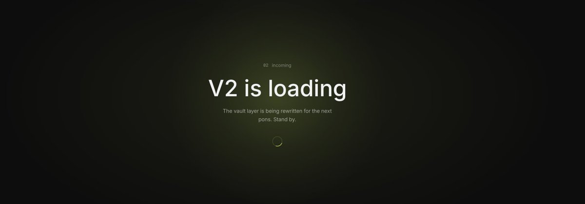 PonsVault's tweet photo. V2 is loading..

https://t.co/CbTp9TYZzN https://t.co/c1YbCqXVIh