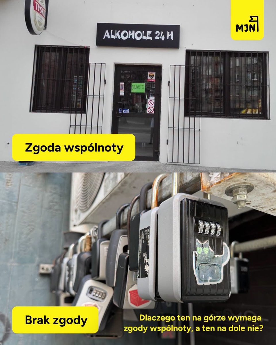 MiastoJestNasze's tweet photo. Jesteśmy w samym środku walki o wprowadzenie realnych regulacji najmu krótkoterminowego w Polsce.

🏚️ Od tygodni apelujemy nie tylko o przywrócenie do projektu rządowego stref z ograniczeniami najmu krótkoterminowego, ale również o rozwiązanie, które niemal całkowicie umknęło opinii publicznej: przyznanie wspólnotom i spółdzielniom realnego wpływu na prowadzenie najmu krótkoterminowego w ich budynkach.

👉 Paradoks polega na tym, że w wielu wspólnotach i spółdzielniach zgoda mieszkańców jest już dziś potrzebna np. na montaż anteny czy lokalizację lokalu usługowego. Tymczasem uruchomienie najmu krótkoterminowego nie wymaga ich zgody - co prezentujemy na grafice poniżej.

To właśnie tutaj tkwi największa różnica między projektem Polski 2050 a projektem rządowym.

🟡 Projekt Polski 2050 zakłada, że prowadzenie najmu krótkoterminowego wymaga zgody wspólnoty lub spółdzielni. Jeśli działalność zacznie naruszać porządek, bezpieczeństwo albo nie będzie spełniać wymogów sanitarnych lub przeciwpożarowych, zgoda może zostać cofnięta. Właściciel zachowuje przy tym prawo do odwołania się do sądu.

🔵 Projekt rządowy idzie w innym kierunku. Wspólnota lub spółdzielnia nie podejmuje decyzji, może jedynie zgłosić wniosek uruchamiający kontrolę administracyjną. Dopiero po długiej procedurze możliwe jest wykreślenie lokalu z ewidencji. Takie rozwiązanie opiera się na działaniach następczych, angażuje administrację zamiast oddać decyzję mieszkańcom i nie daje im szybkiej ochrony przed uciążliwym najmem.

📣 Deklaracje premiera Donalda Tuska o zwiększeniu wpływu mieszkańców traktujemy jako ważną zapowiedź. Teraz oczekujemy konkretnych działań: zgłoszenia odpowiednich poprawek jeszcze przed przerwą parlamentarną oraz wyjaśnienia odpowiedzialności ministra Rasia za dotychczasowy kształt projektu.