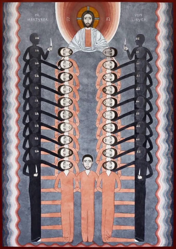 pmamtraveller's tweet photo. Icon of the Holy Martyrs of Libya (2015) by Nikola Sarić, https://t.co/Bvwpc5WkJa