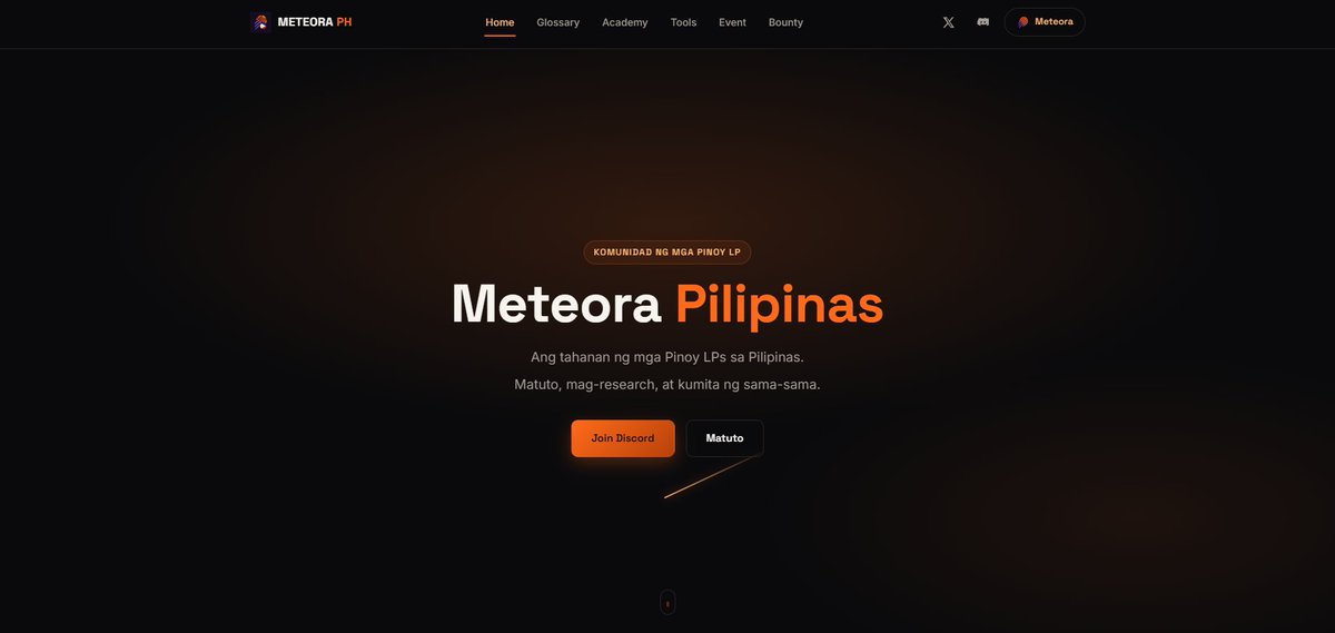 Eyyyys's tweet photo. Next month we will launching our very first website for @Meteora_PH 🫡

Our goal is to encourage more fellow Filipino LPers or doing trade in crypto community.

We want to help more people understand that in crypto, earning isn't limited to trading. You can also generate income by providing liquidity to the market and earning fees.

We're building a community where Pinoys can learn, ask questions, share strategies, and grow together while contributing to the Meteora ecosystem.

Whether you're new to DeFi or already farming, there's always something new to discover.

If you want to understand LPs, earn while supporting the ecosystem, and connect with fellow Filipino builders, Meteora Pilipinas is the place to start. ❤️

We're also building tools on our website to make it easier for our community to provide liquidity and identify the best pools or tokens to position in. More features coming soon. 👀

Bullish in
@MeteoraAG 
@Meteora_PH 
@met_lparmy
