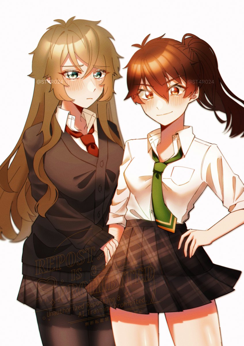 ST4R024's tweet photo. にょた翠千 ⚠︎︎女体化 https://t.co/yQjm0rr2Qk
