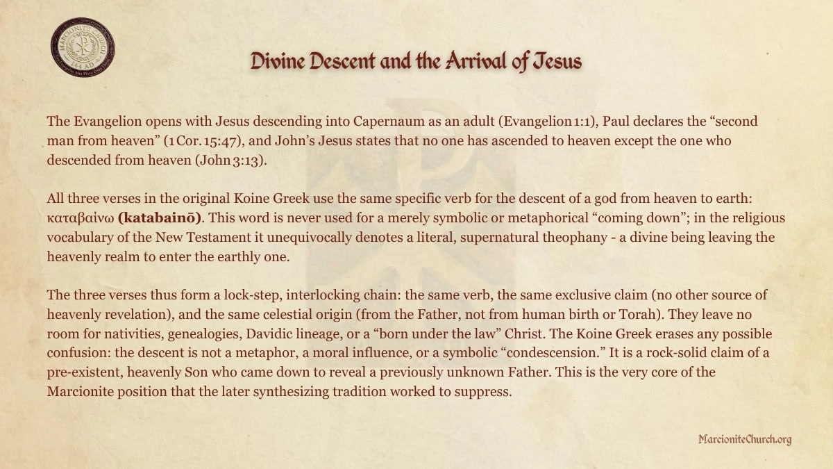 PreNicene_TV's tweet photo. Your understanding and belief in how Jesus arrived definitively determines your spiritual path.

Everything else is noise. https://t.co/0vWtrg3KBw