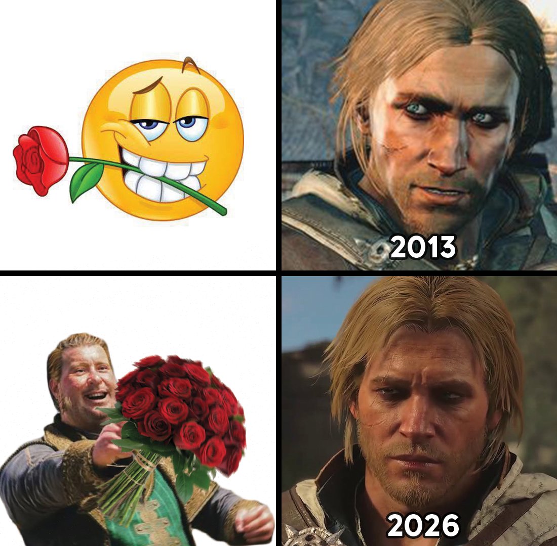 Assassins_UK's tweet photo. The Edward Kenway glow up is something else🔥❤️ #assassinscreedblackflag https://t.co/dfMbi2w3TP