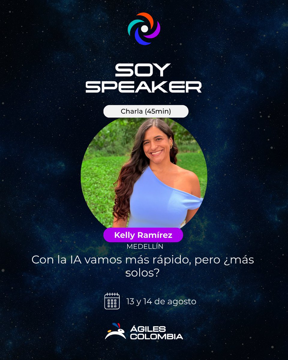 AgilesColombia's tweet photo. ¿Qué le pasa a un equipo cuando la IA llega a las personas, no solo a las herramientas?

Nueva speaker confirmada en #Vortice2026 🧵 https://t.co/PdtHHPkYHR