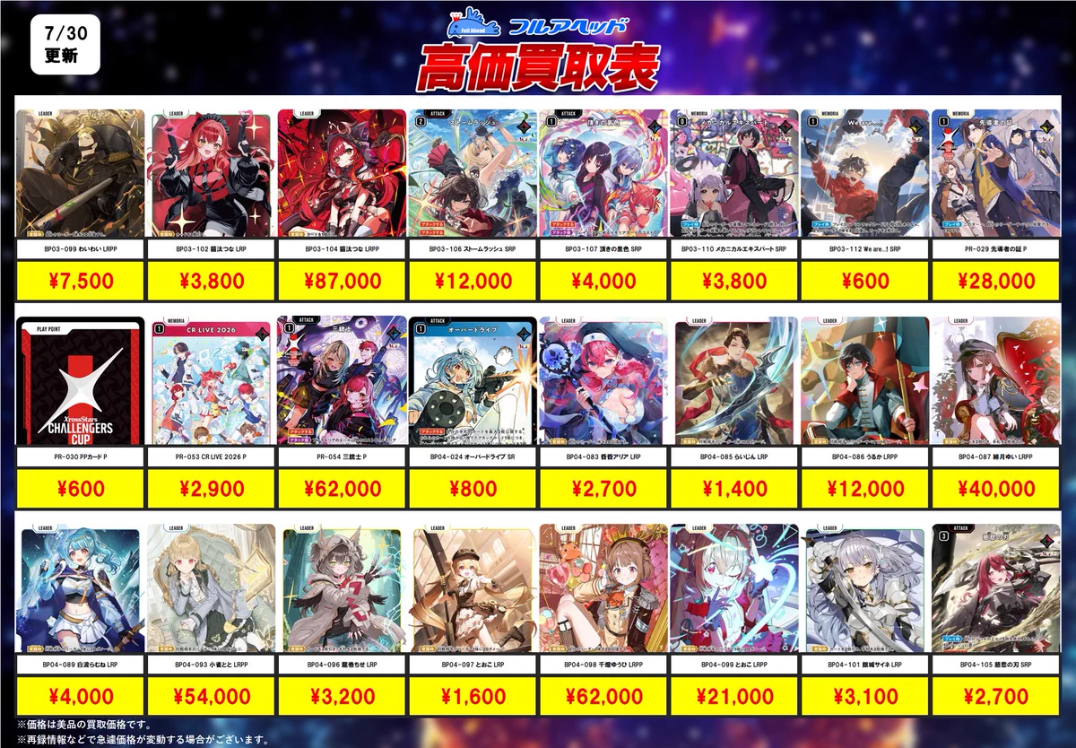 フルアヘッド大須1号店【トレーディングカード販売/買取】 on X