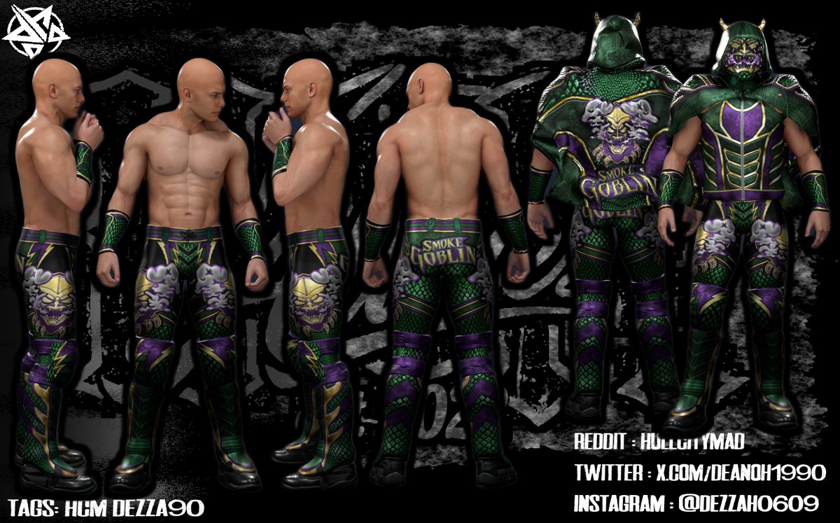 deanoh1990's tweet photo. Green goblin attire for the Smoke Goblin @KnoxEmOutQuan
In game pics will be in the thread too
#WWE2K #attire #CAW #Cawmmunity #CustomCAW #WWE2k25 #wwe2k26 #HCM #DEZZA90 https://t.co/FIjO5yKRR1