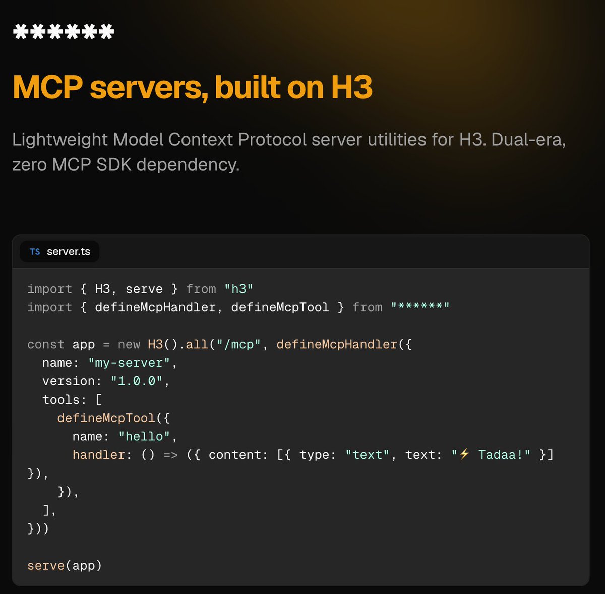 _pi0_'s tweet photo. Now that MCP is fixed, H3 and Nitro are getting a native integration!

Teaming up with @hugorcd and @_sandros94 to release it soon!