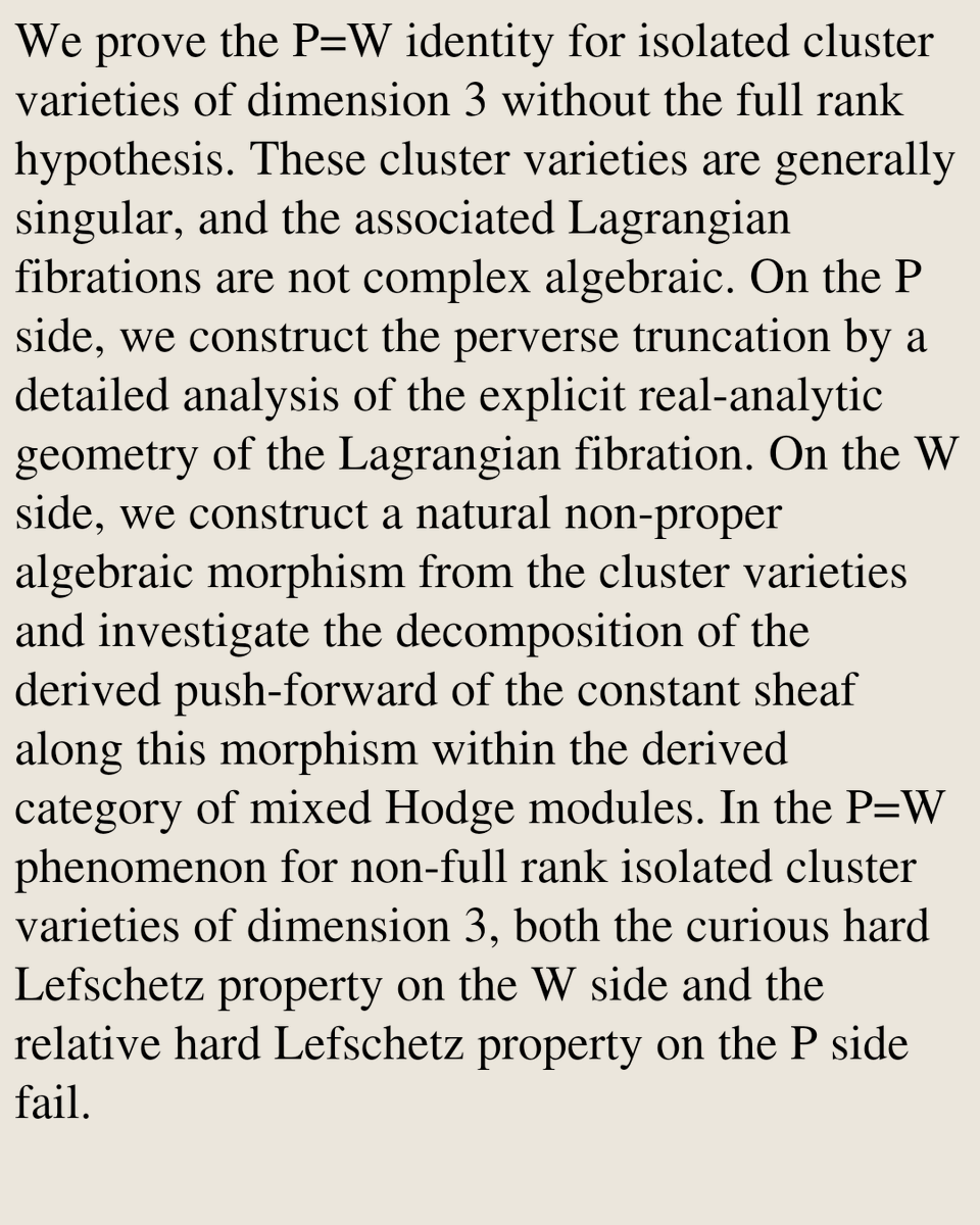 AlgebraicPapers's tweet photo. A non-holomorphic P=W phenomenon

Zili Zhang
https://t.co/QRK3ivxRdb [𝚖𝚊𝚝𝚑.𝙰𝙶] https://t.co/MJv3zyyaGx