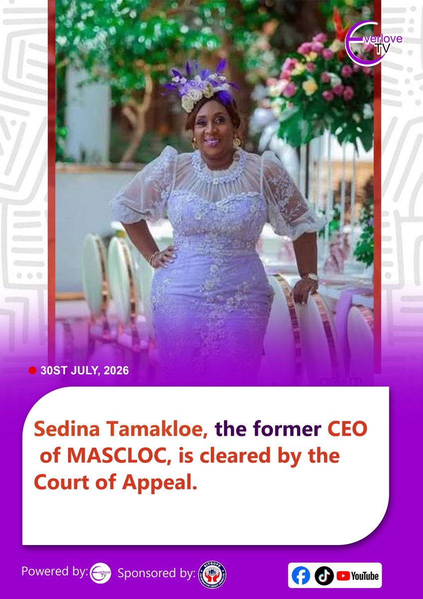 EverloveTv's tweet photo. The Court of Appeal determined that the former CEO of MASCLOC should not have been jailed since the prosecution was unable to substantiate the accusations made against her.
.
.
.
#EVERLOVETV https://t.co/zr3UqTtzYG