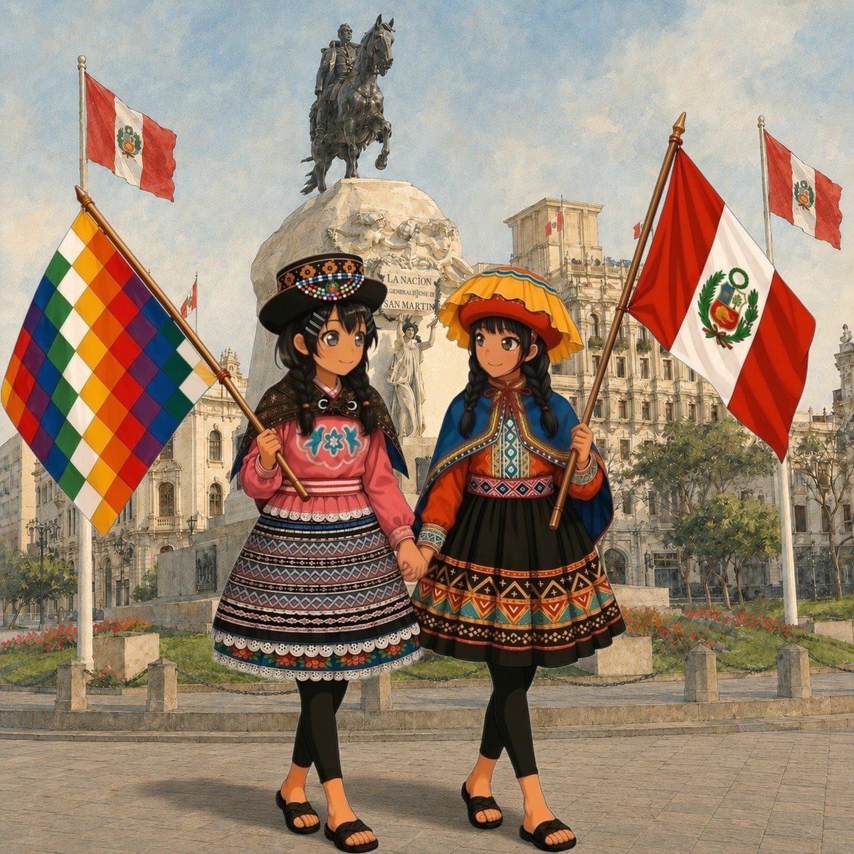 Yaakov_M_Liu's tweet photo. Pirusuyu Mamallaqtanchikpa Punchawnin kusisqa kachun!
#FiestasPatrias2026 #Pirusuyu #RunaSimi #Quechua #Perú #טו_באב #TuBAv #民族衣裝 #文化 #創作 #Art #Illustration #イラスト #創作イラスト #創作百合 #絵描きさんと繋がりたい #イラスト好きな人と繋がりたい #百合好きな人と繋がりたい https://t.co/EZ63nJzxFZ