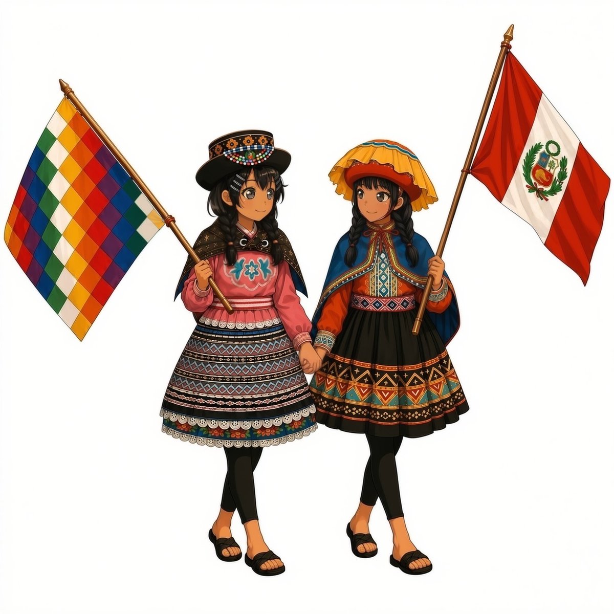 Yaakov_M_Liu's tweet photo. Pirusuyu Mamallaqtanchikpa Punchawnin kusisqa kachun!
#FiestasPatrias2026 #Pirusuyu #RunaSimi #Quechua #Perú #טו_באב #TuBAv #民族衣裝 #文化 #創作 #Art #Illustration #イラスト #創作イラスト #創作百合 #絵描きさんと繋がりたい #イラスト好きな人と繋がりたい #百合好きな人と繋がりたい https://t.co/EZ63nJzxFZ